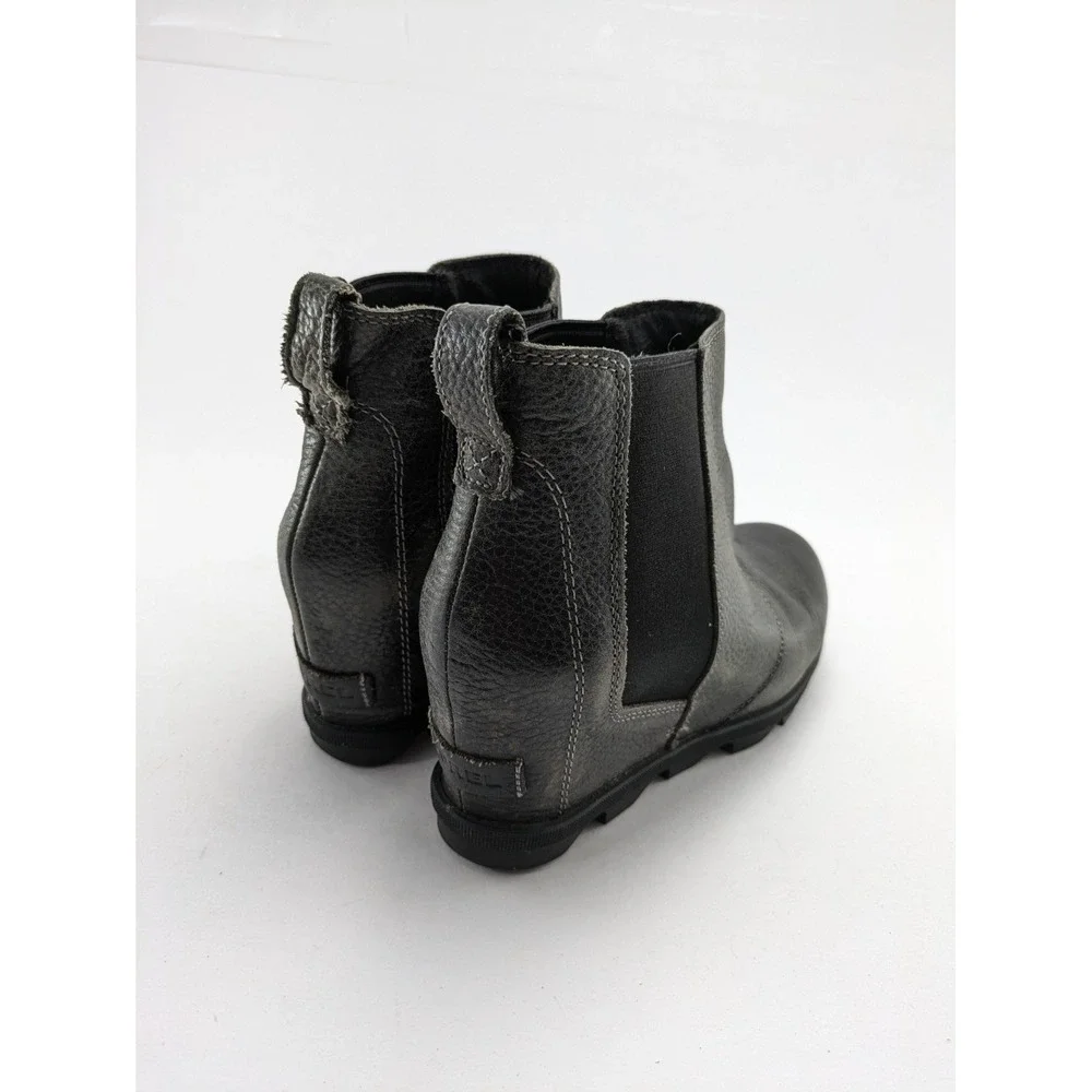 Womens Sorel Joan Of‎ Arctic Wedge II Gray Chelsea Boots NL3346-052 Size 9